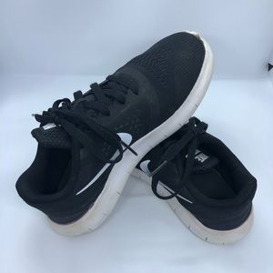 Black and white nike shoes